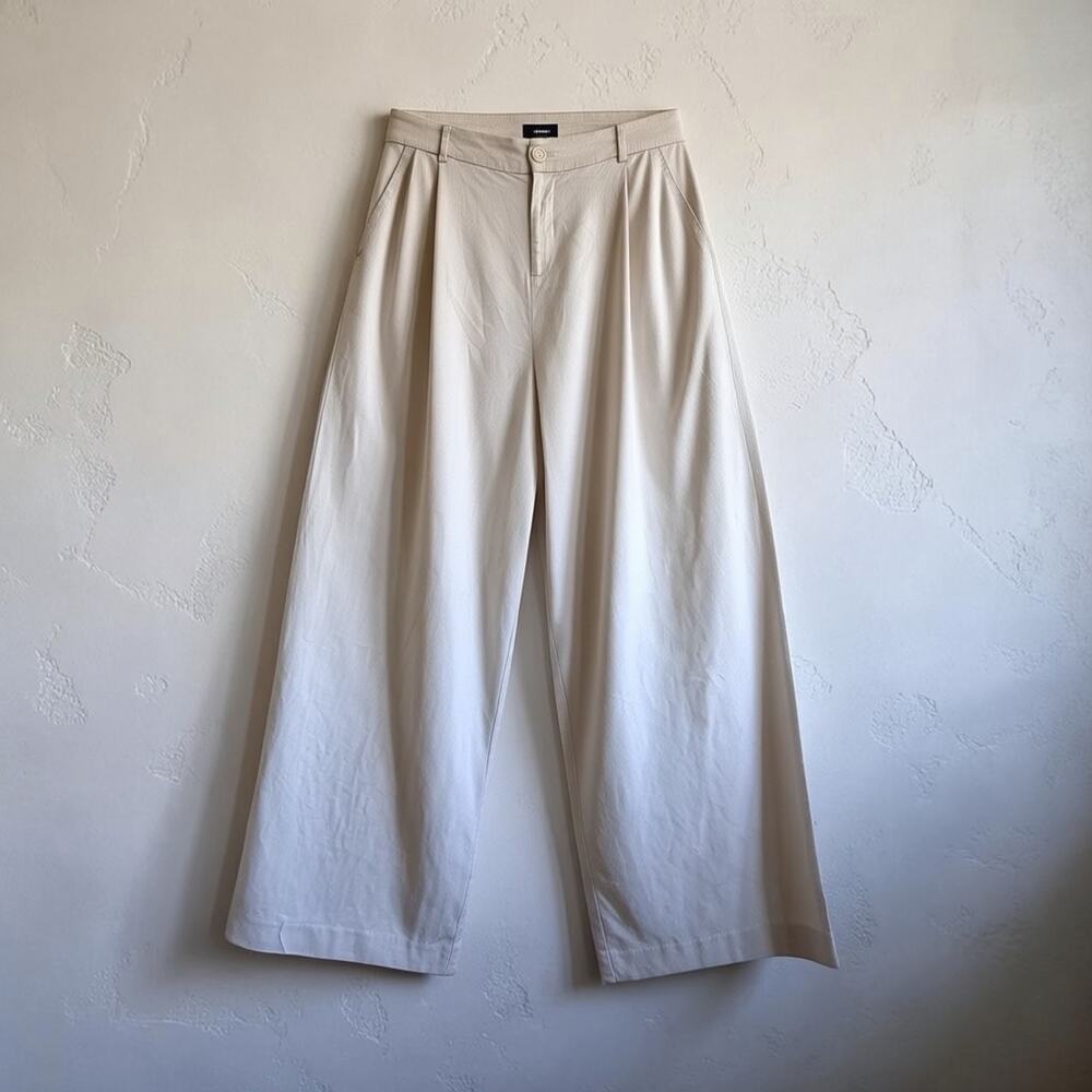 Wide Leg Women’s Pants in Light Beige